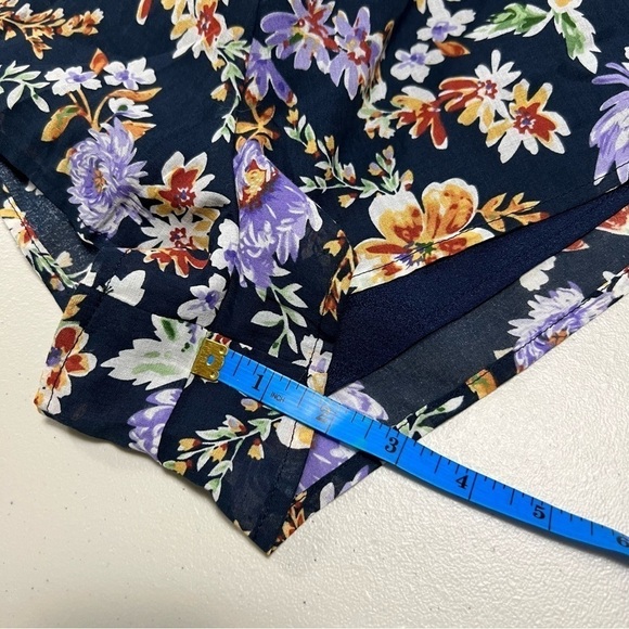 🆕 Showpo. Calling You Out Playsuit Navy Floral Tie Open Back Long Sleeve Romper - Picture 12 of 13